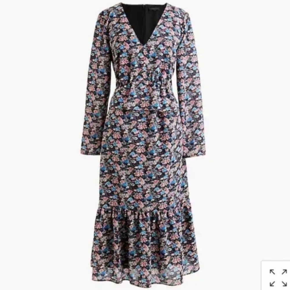 J.Crew Floral Paisley Print Midi Dress